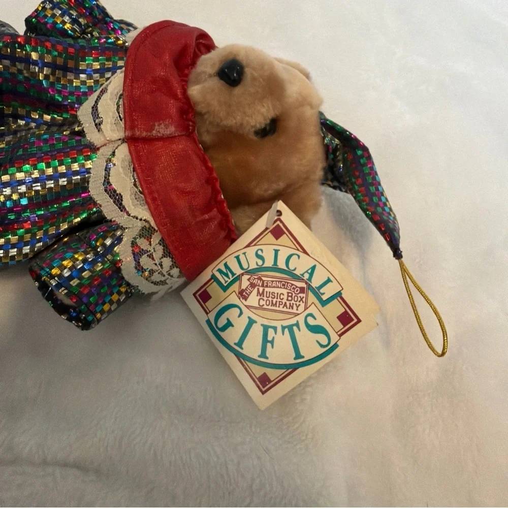 Clown bear ornament 1988 San Francisco music box company Vintage New with tags